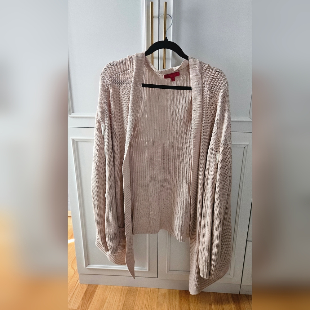 Jennifer Lopez Cream Cardigan Sweater